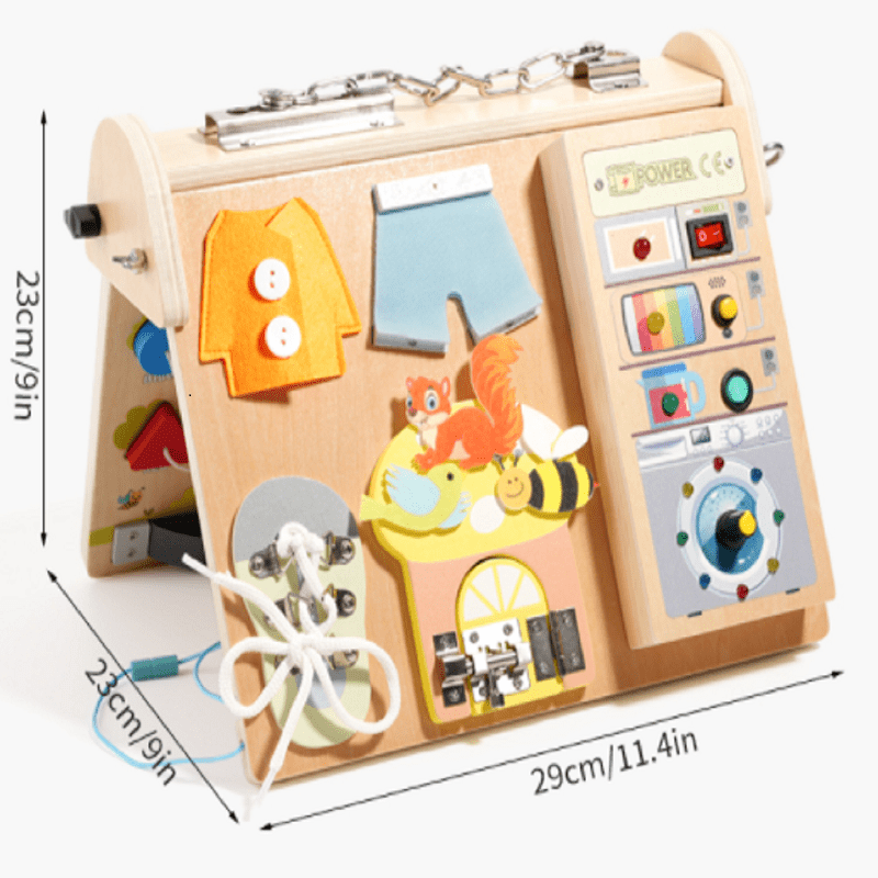 Wooden 4-in-1 Busy Board with  - Board Game Of Life recension och pris